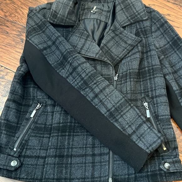 Tart plaid wool blend moto jacket - Picture 4 of 6